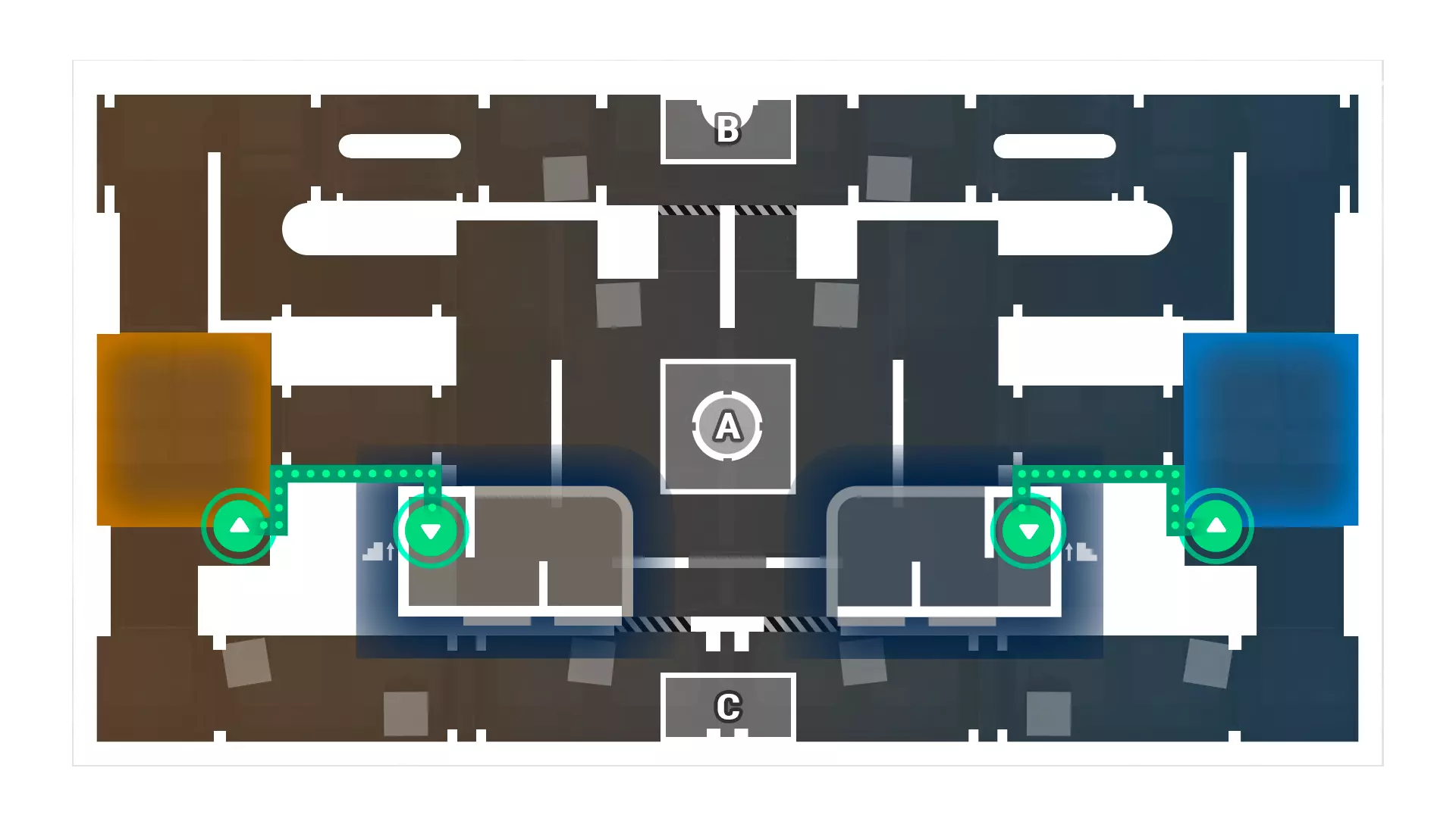 Atlantis - Tactical 2D Top-Down Map with Spawn Points and Objectives - EVA VR Strategy Guide