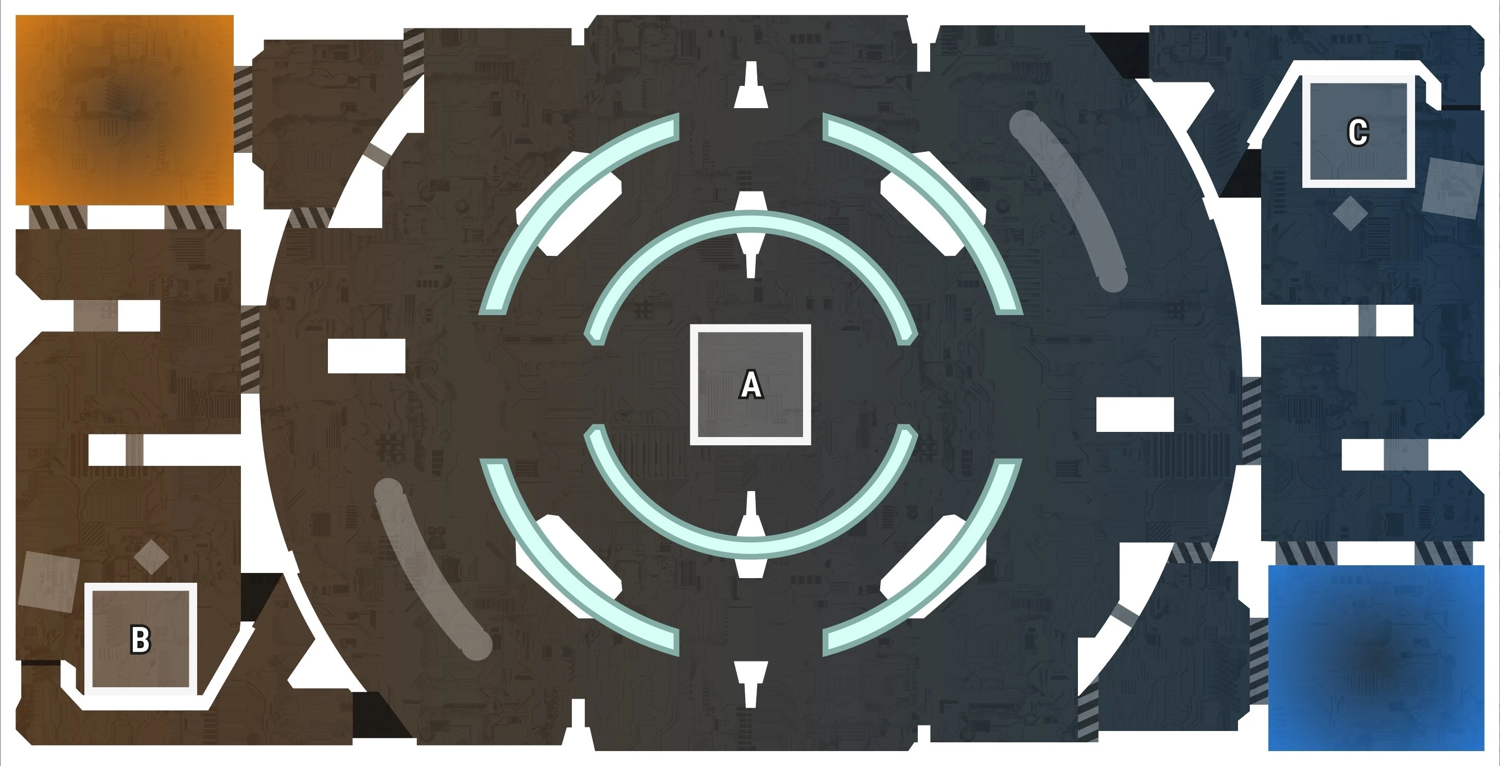 Engine - Tactical 2D Top-Down Map with Spawn Points and Objectives - EVA VR Strategy Guide